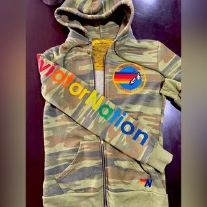 Aviator nation small camo hoodie.
